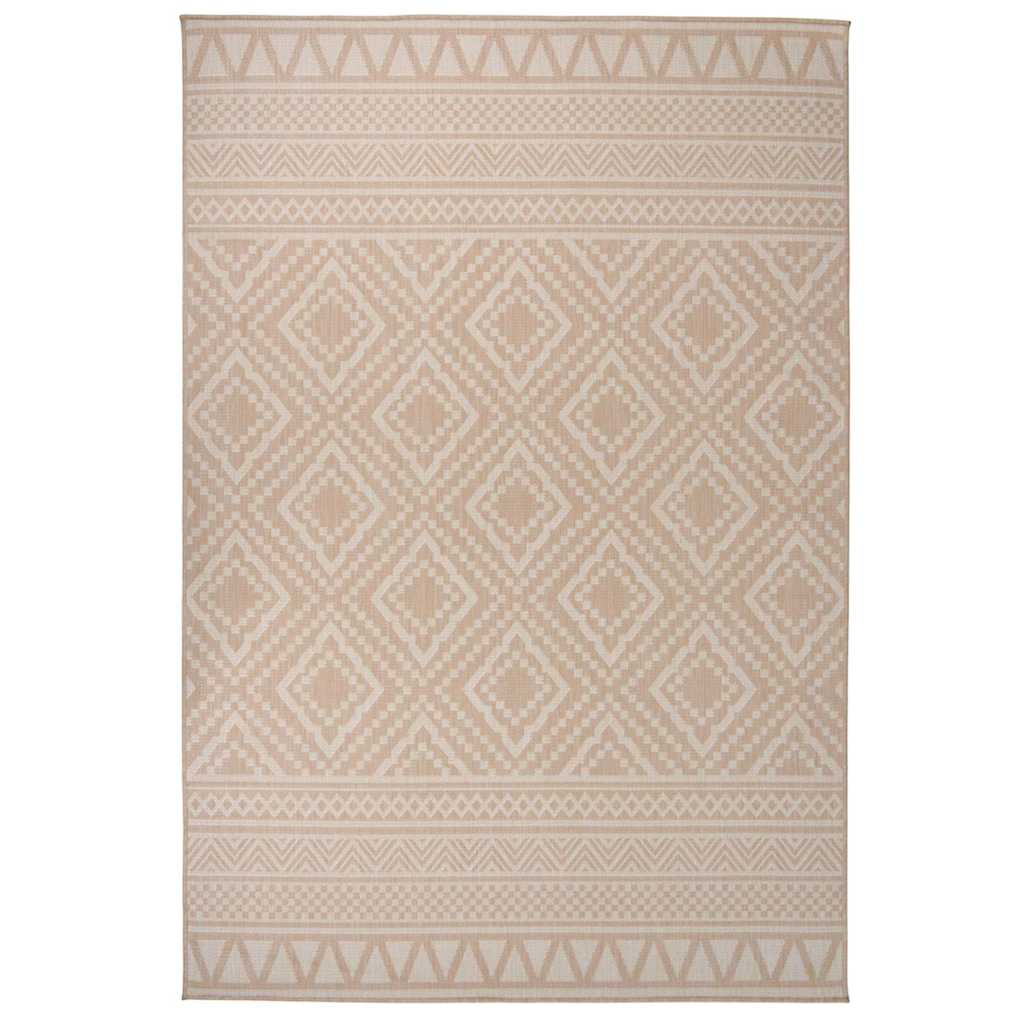 vidaXL Outdoor Flatweave Rug 160x230 cm Brown Stripes 1