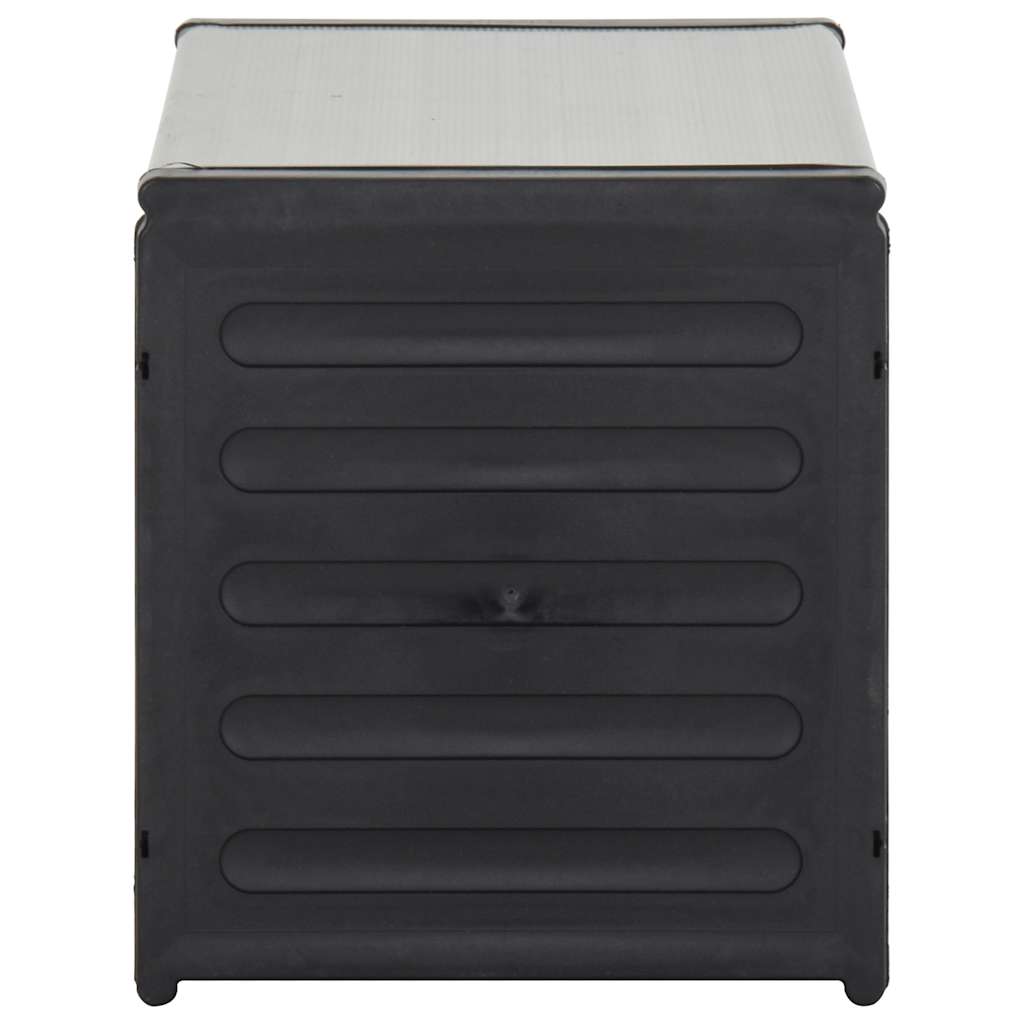 vidaXL Garden Waste Basket Grey 85x34x40 cm 3