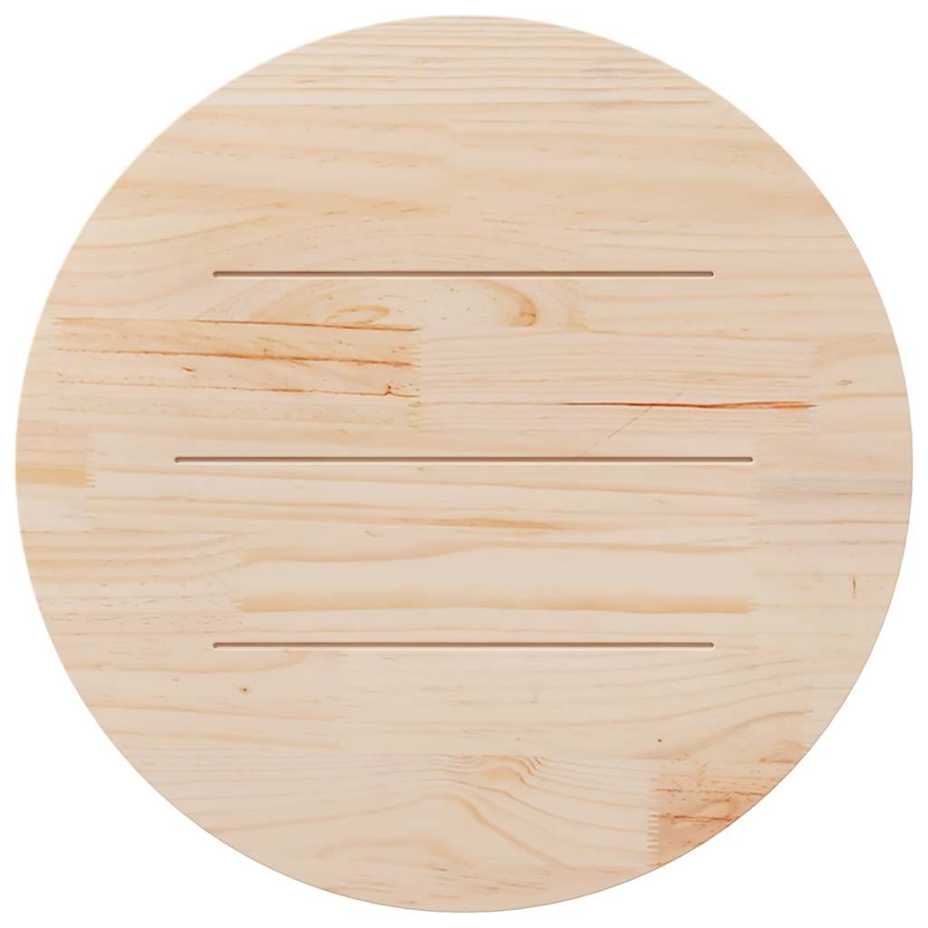 vidaXL Table Top | White | Solid Pine Wood | Ø80 cm | Table Top | Round 4