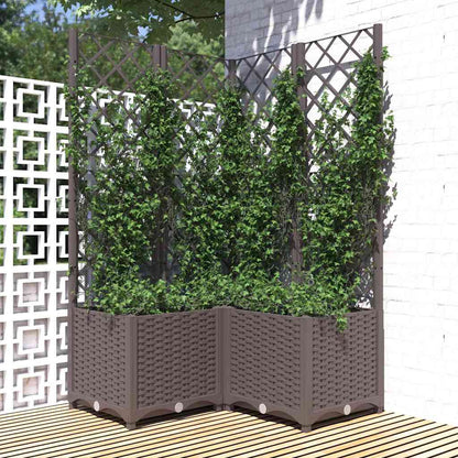 vidaXL Garden Planter with Trellis PP without Wheels Height 136 cm Width 80 cm