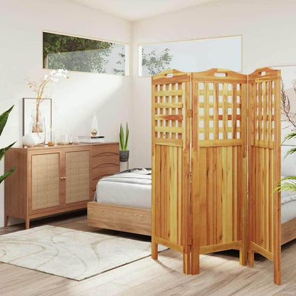 4-Panel Room Divider Solid Wood Acacia 121.5 cm 115 cm