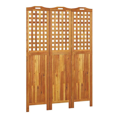 4-Panel Room Divider Solid Wood Acacia 121.5 cm 180 cm