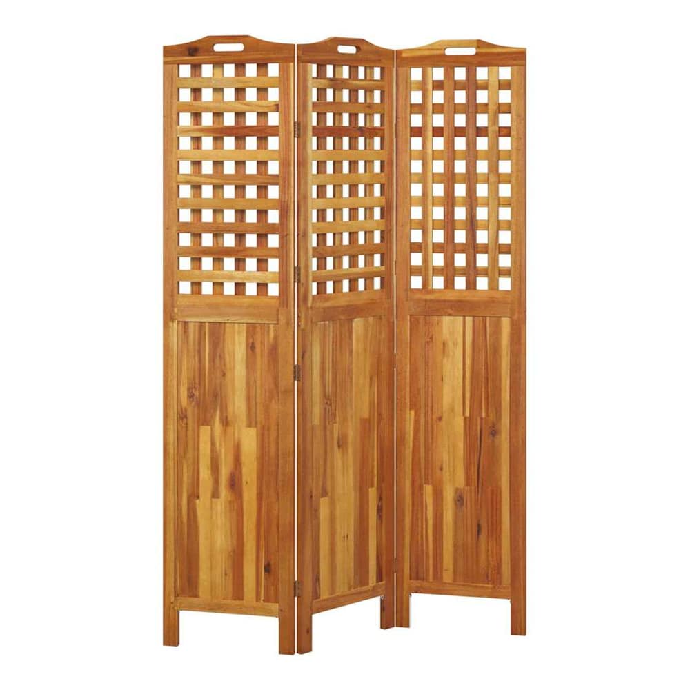 4-Panel Room Divider Solid Wood Acacia 121.5 cm 180 cm