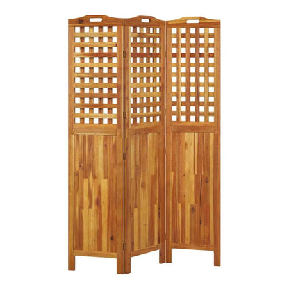 4-Panel Room Divider Solid Wood Acacia 121.5 cm 180 cm