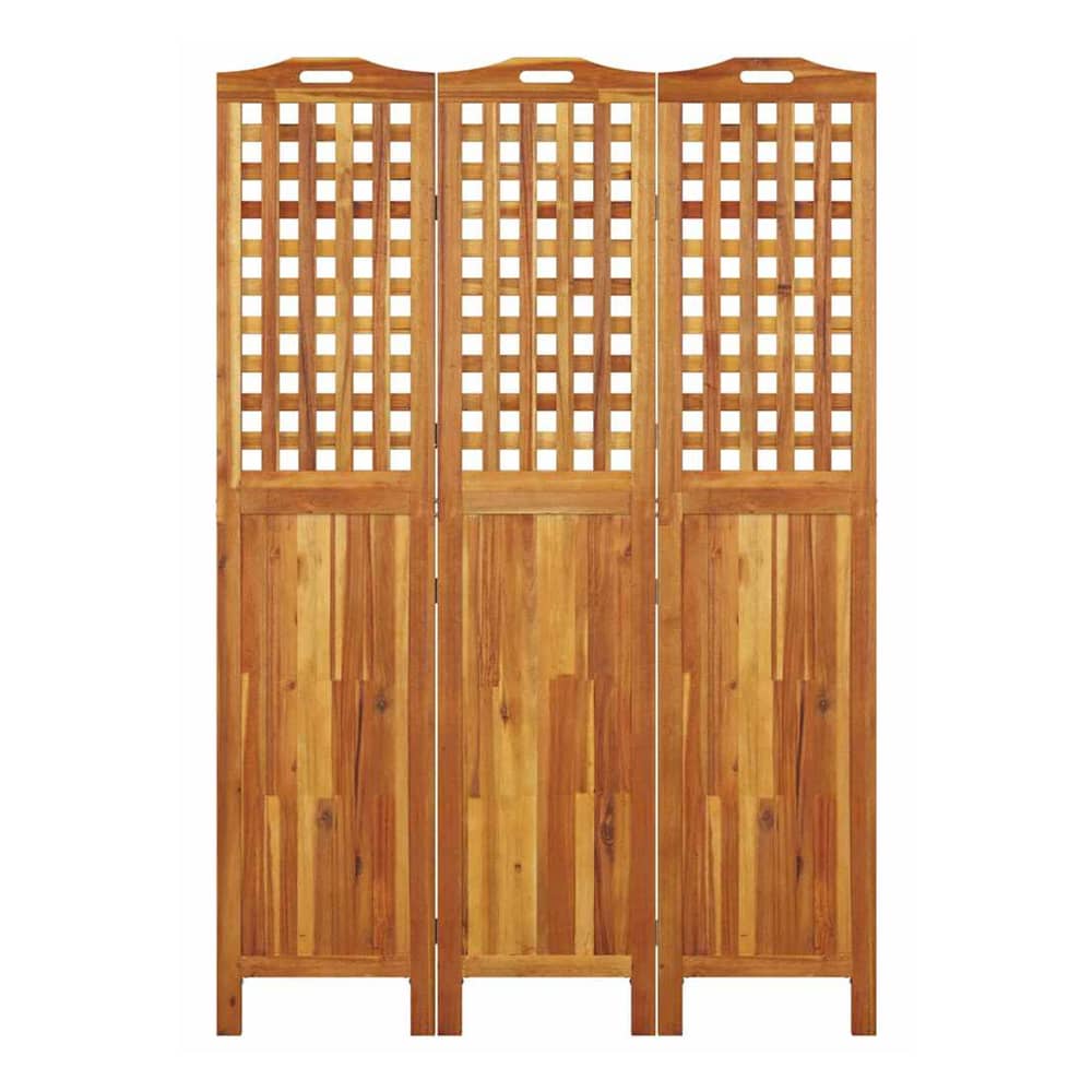 4-Panel Room Divider Solid Wood Acacia 121.5 cm 180 cm