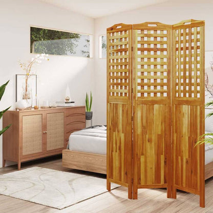 4-Panel Room Divider Solid Wood Acacia 121.5 cm 180 cm