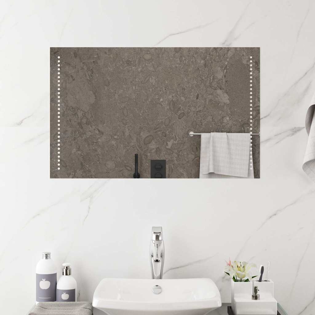 vidaXL LED Bathroom Mirror 80x50 cm 3