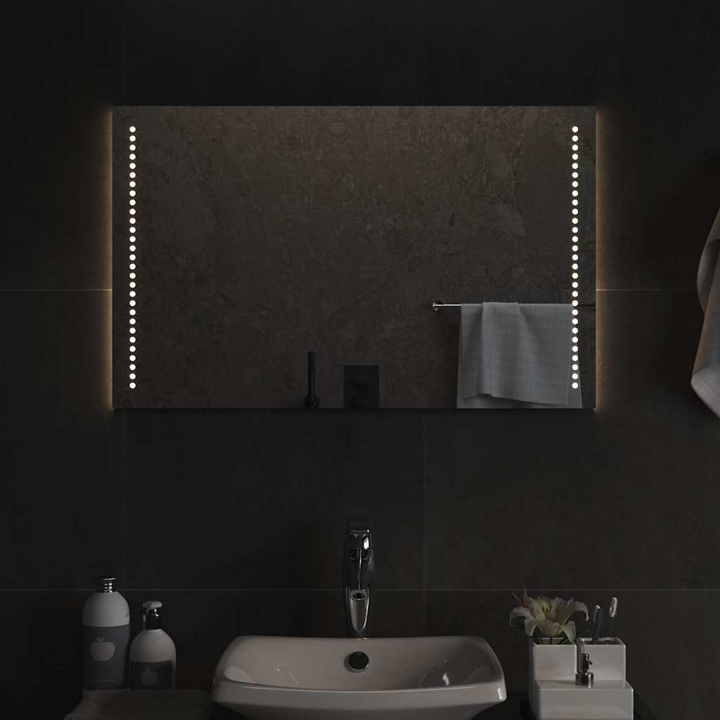 vidaXL LED Bathroom Mirror 80x50 cm 1