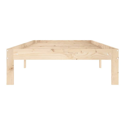 Bed Frame without Mattress Solid Wood Pine Natural 90 x 200 cm