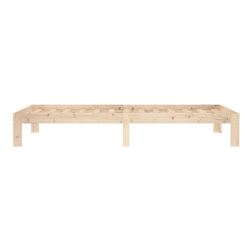 Bed Frame without Mattress Solid Wood Pine Natural 90 x 200 cm