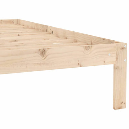 Bed Frame without Mattress Solid Wood Pine Natural 90 x 200 cm