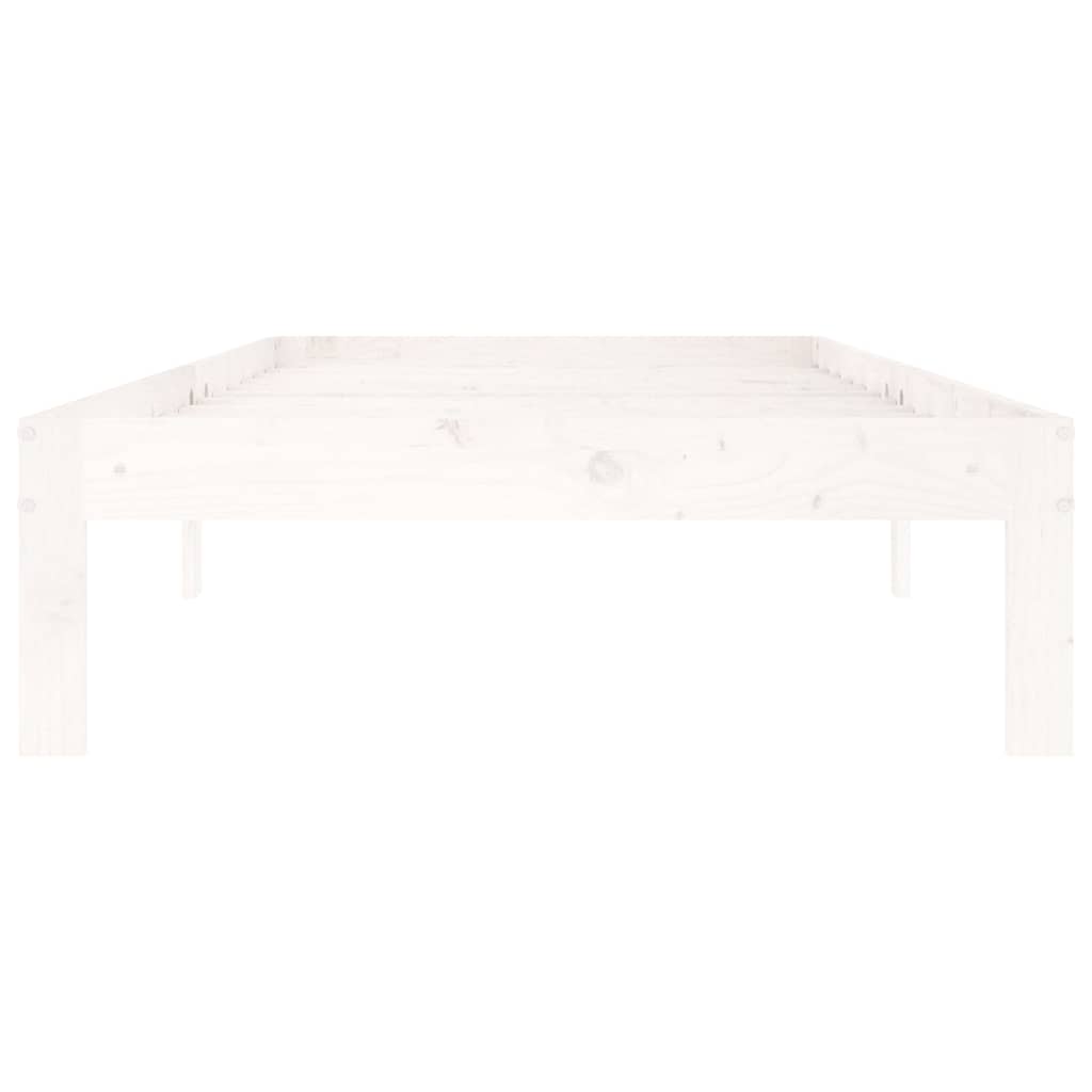 vidaXL Bed Frame | White | Solid Pine Wood | 90x200 cm | Modern | Bed Frame 4
