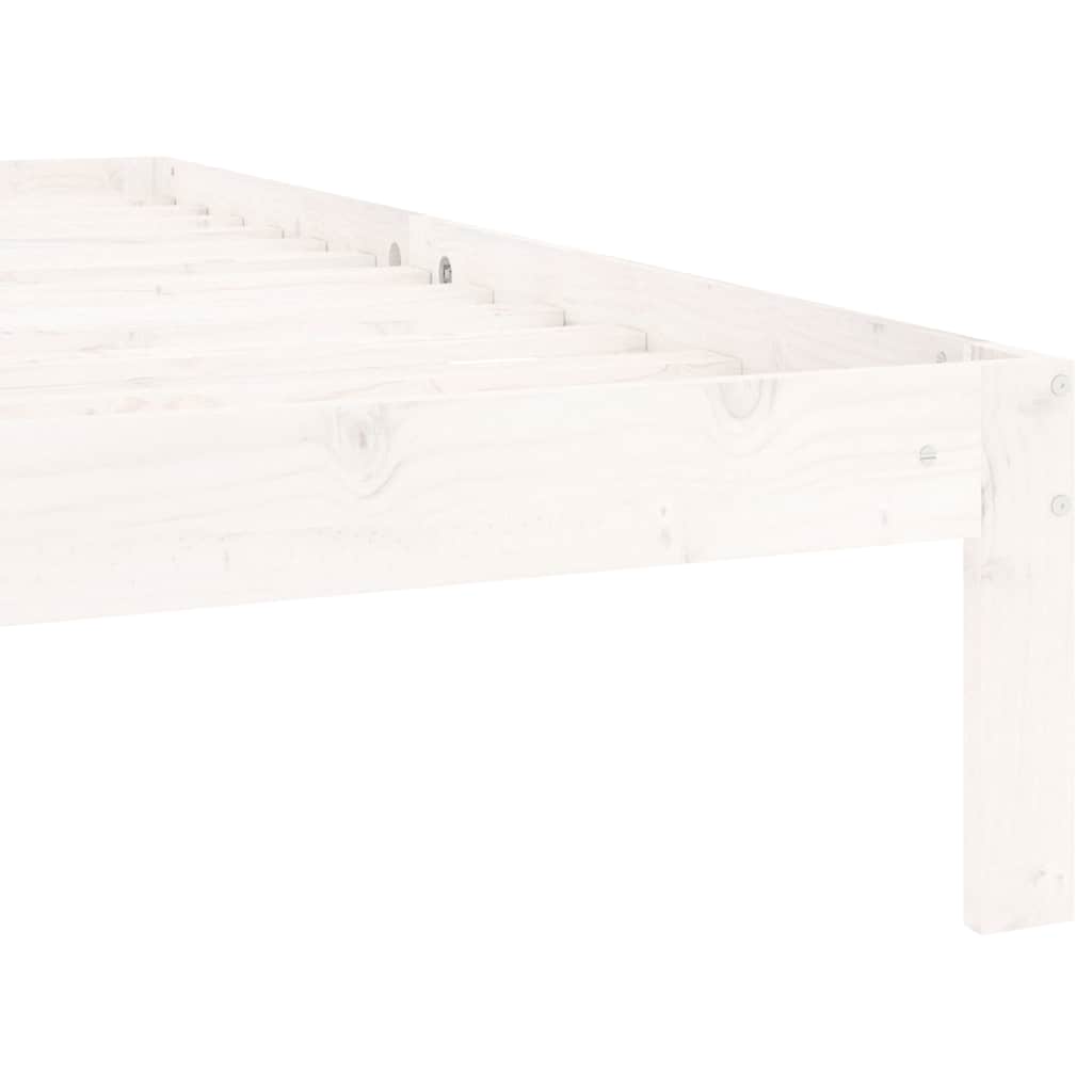vidaXL Bed Frame | White | Solid Pine Wood | 90x200 cm | Modern | Bed Frame 6