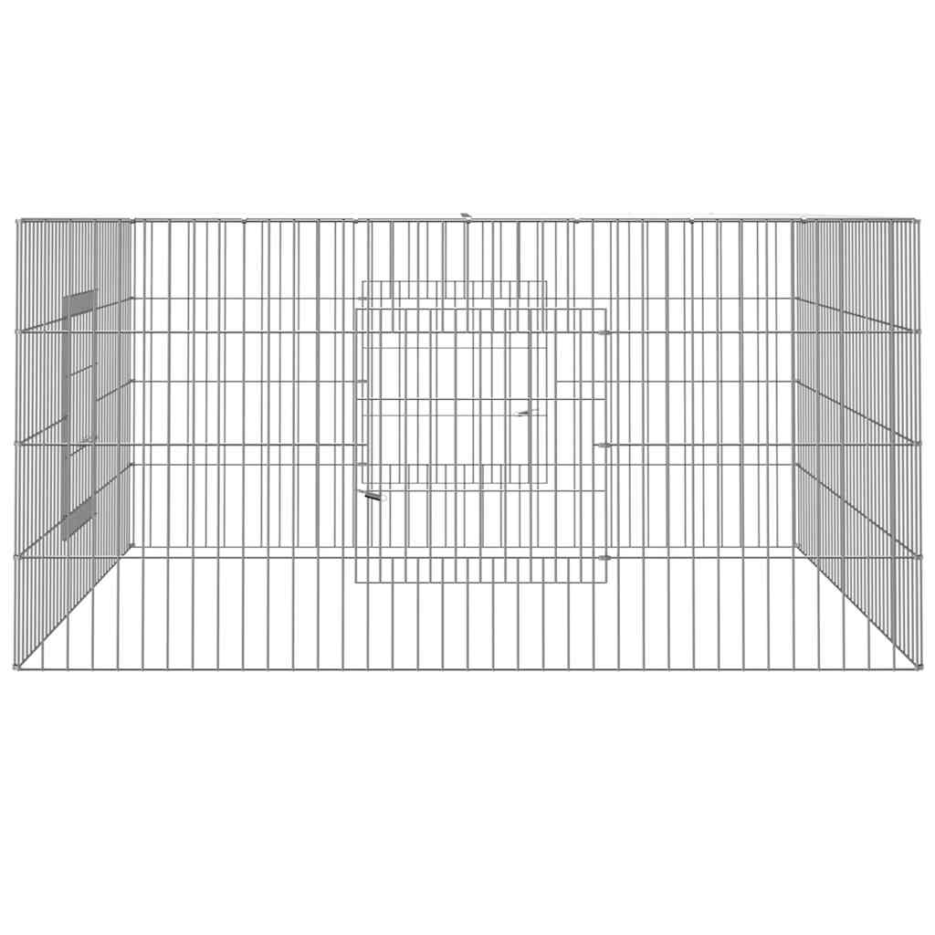 vidaXL Rabbit Cage 110x110x55 cm Galvanised Iron 3