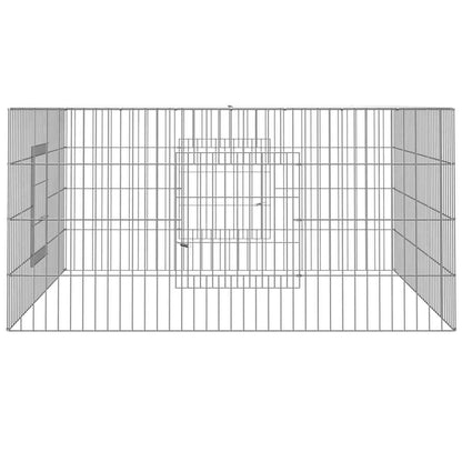 vidaXL Rabbit Cage 110x110x55 cm Galvanised Iron 3
