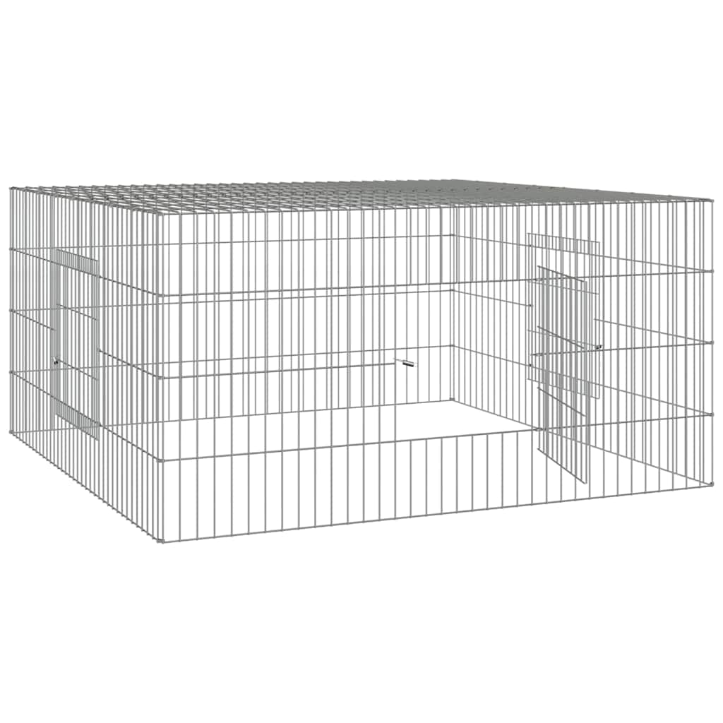 vidaXL Rabbit Cage 110x110x55 cm Galvanised Iron 4