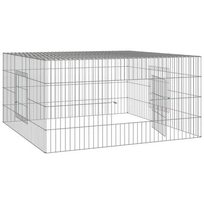 vidaXL Rabbit Cage 110x110x55 cm Galvanised Iron 4