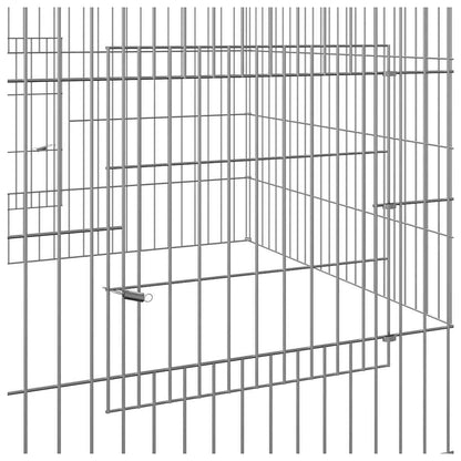 vidaXL Rabbit Cage 110x110x55 cm Galvanised Iron 6