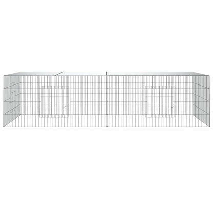 vidaXL 2-Panel Rabbit Cage 220x110x55 cm Galvanised Iron 3