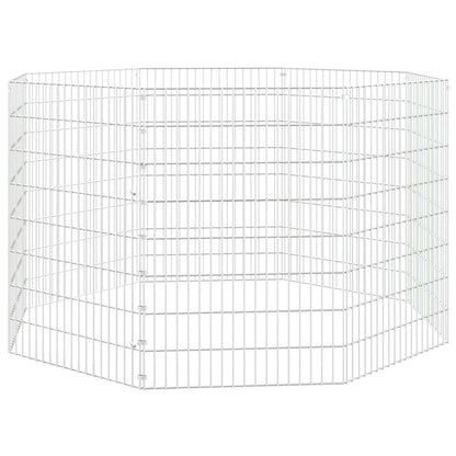vidaXL Free Range Animal Enclosure 8-Panel 54x80 cm Galvanised Iron 2