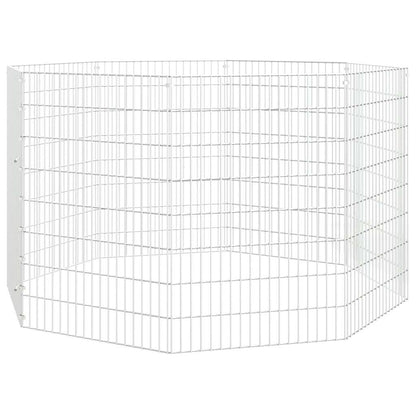 vidaXL Free Range Animal Enclosure 8-Panel 54x80 cm Galvanised Iron 3