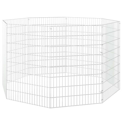 vidaXL Free Range Animal Enclosure 8-Panel 54x80 cm Galvanised Iron 4