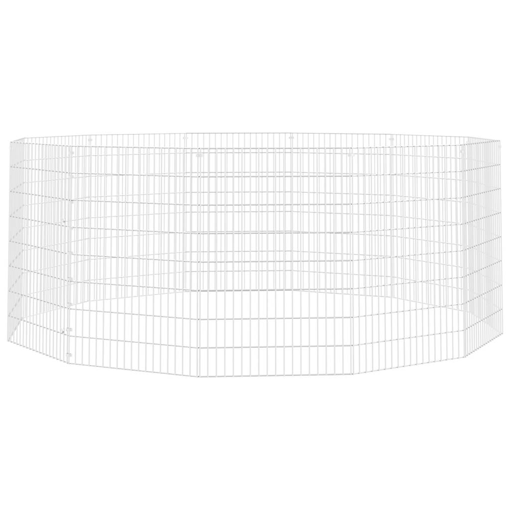 vidaXL Free Range Animal Enclosure 12-Panel 54x80 cm Galvanised Iron 2