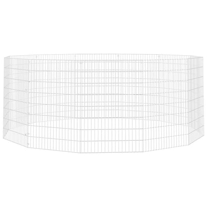 vidaXL Free Range Animal Enclosure 12-Panel 54x80 cm Galvanised Iron 2