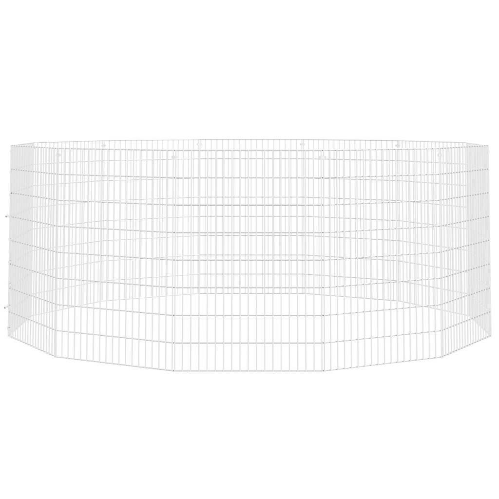 vidaXL Free Range Animal Enclosure 12-Panel 54x80 cm Galvanised Iron 3
