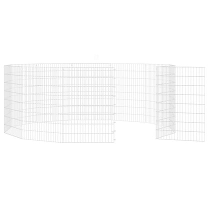 vidaXL Free Range Animal Enclosure 12-Panel 54x80 cm Galvanised Iron 5