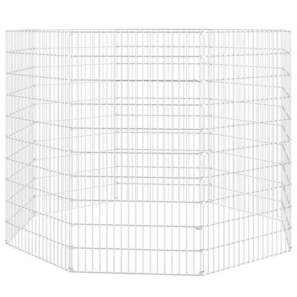 vidaXL Free Range Animal Enclosure 8-Panel 54x100 cm Galvanised Iron 2