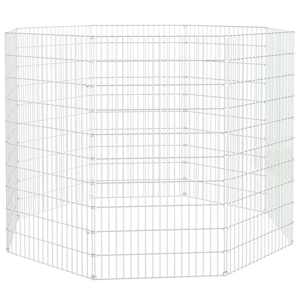 vidaXL Free Range Animal Enclosure 8-Panel 54x100 cm Galvanised Iron 3