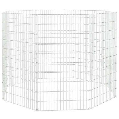 vidaXL Free Range Animal Enclosure 8-Panel 54x100 cm Galvanised Iron 3
