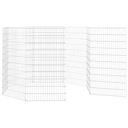vidaXL Free Range Animal Enclosure 8-Panel 54x100 cm Galvanised Iron 5