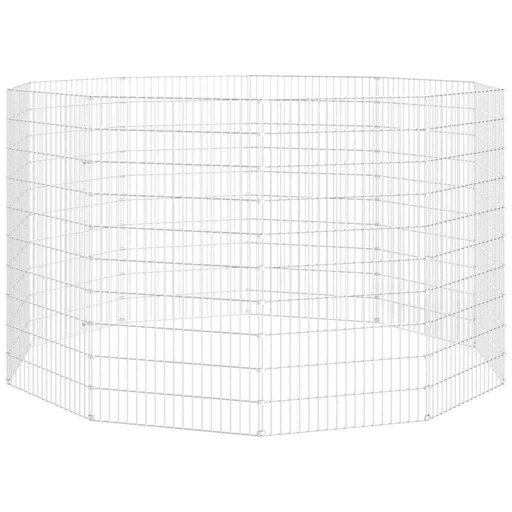 vidaXL Free Range Animal Enclosure 10-Panel 54x100 cm Galvanised Iron 3