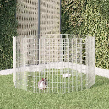vidaXL Free Range Animal Enclosure 10-Panel 54x100 cm Galvanised Iron 1