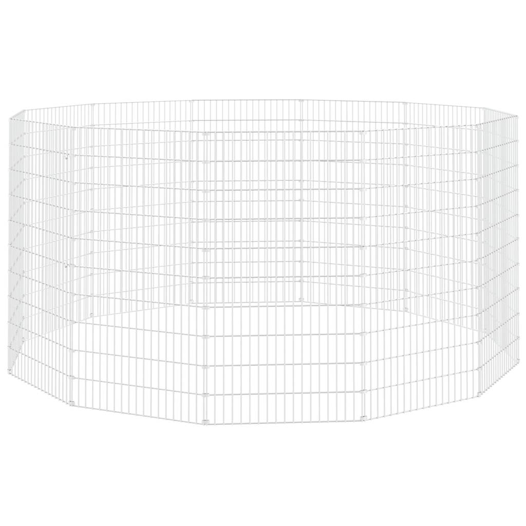 vidaXL Free Range Animal Enclosure 12-Panel 54x100 cm Galvanised Iron 2