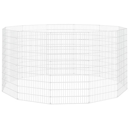vidaXL Free Range Animal Enclosure 12-Panel 54x100 cm Galvanised Iron 2