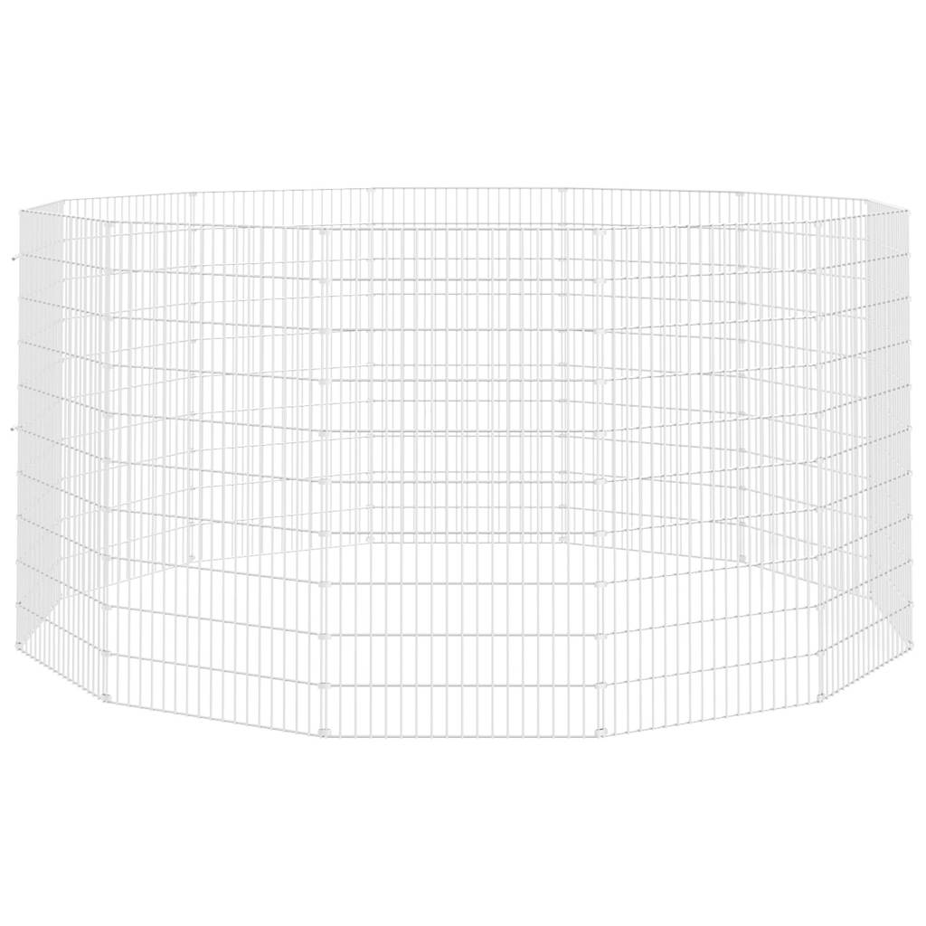 vidaXL Free Range Animal Enclosure 12-Panel 54x100 cm Galvanised Iron 3