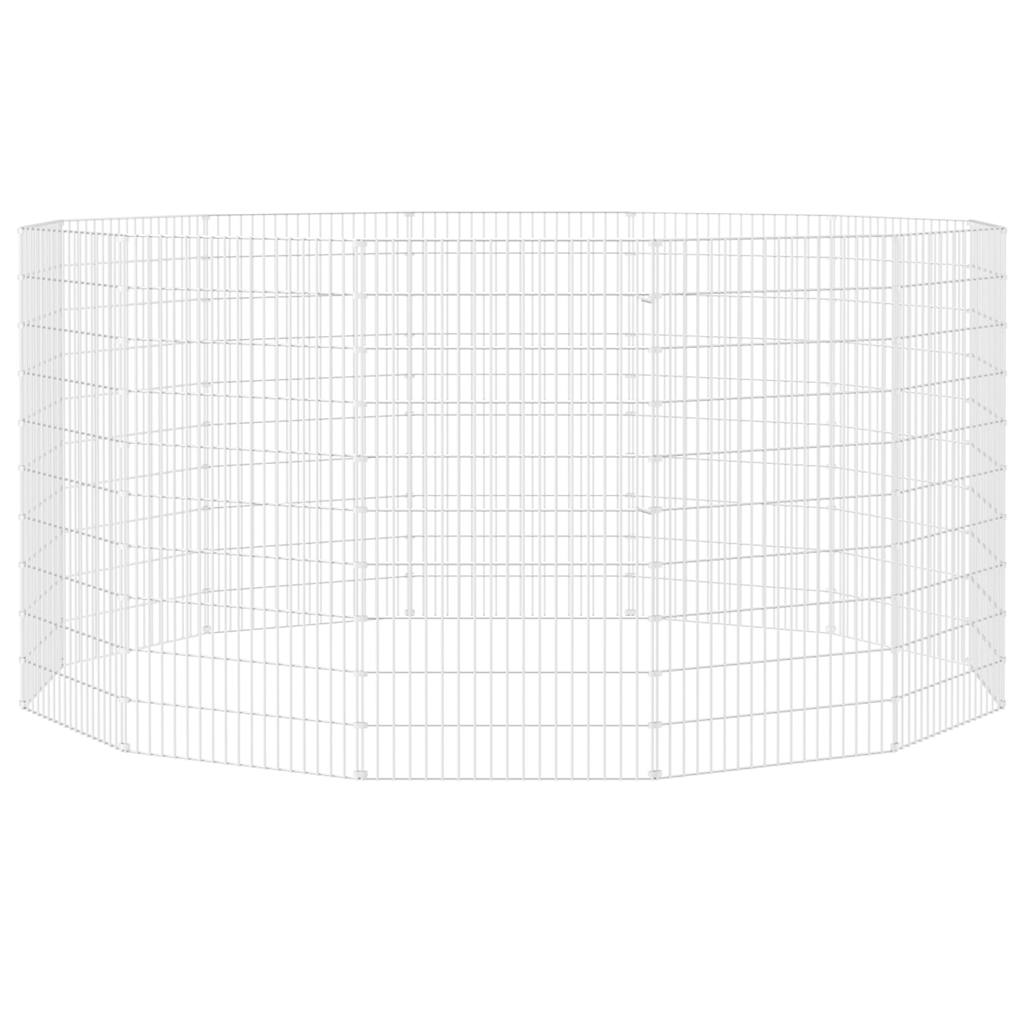 vidaXL Free Range Animal Enclosure 12-Panel 54x100 cm Galvanised Iron 4