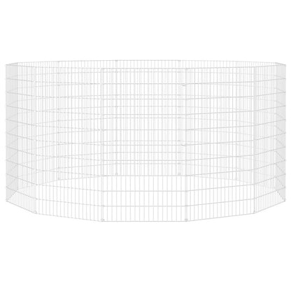 vidaXL Free Range Animal Enclosure 12-Panel 54x100 cm Galvanised Iron 4