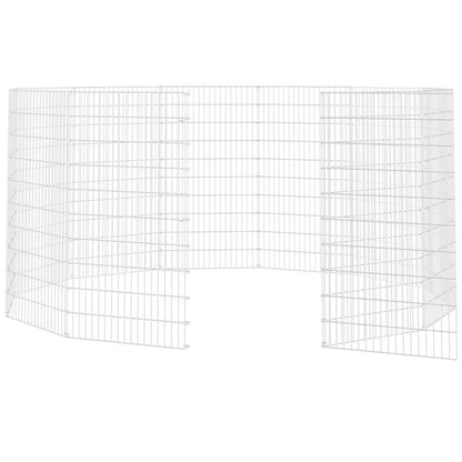 vidaXL Free Range Animal Enclosure 12-Panel 54x100 cm Galvanised Iron 5
