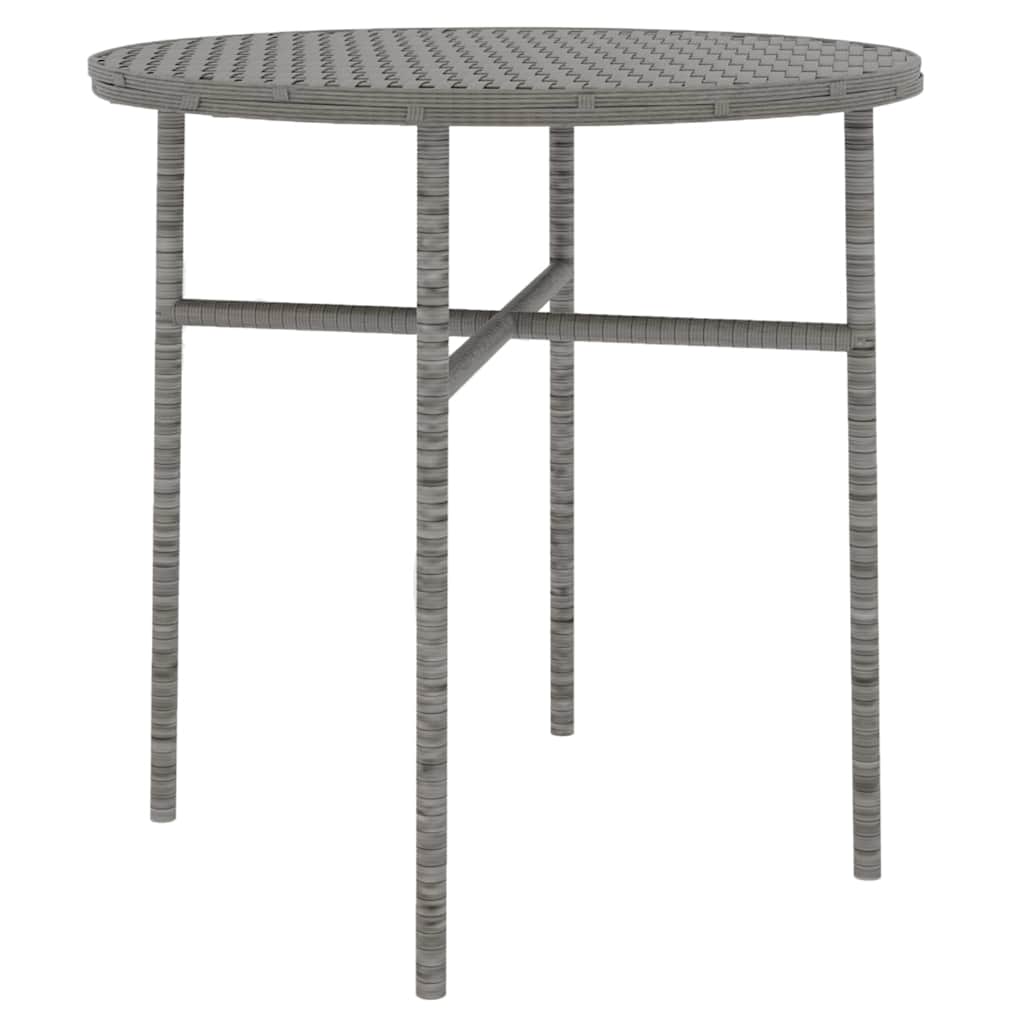 vidaXL 3 Piece Garden Dining Set Poly Rattan Grey 5