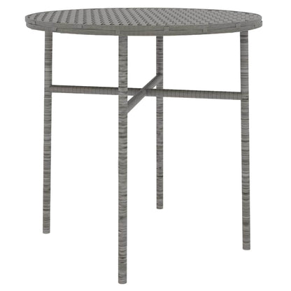 vidaXL 3 Piece Garden Dining Set Poly Rattan Grey 5