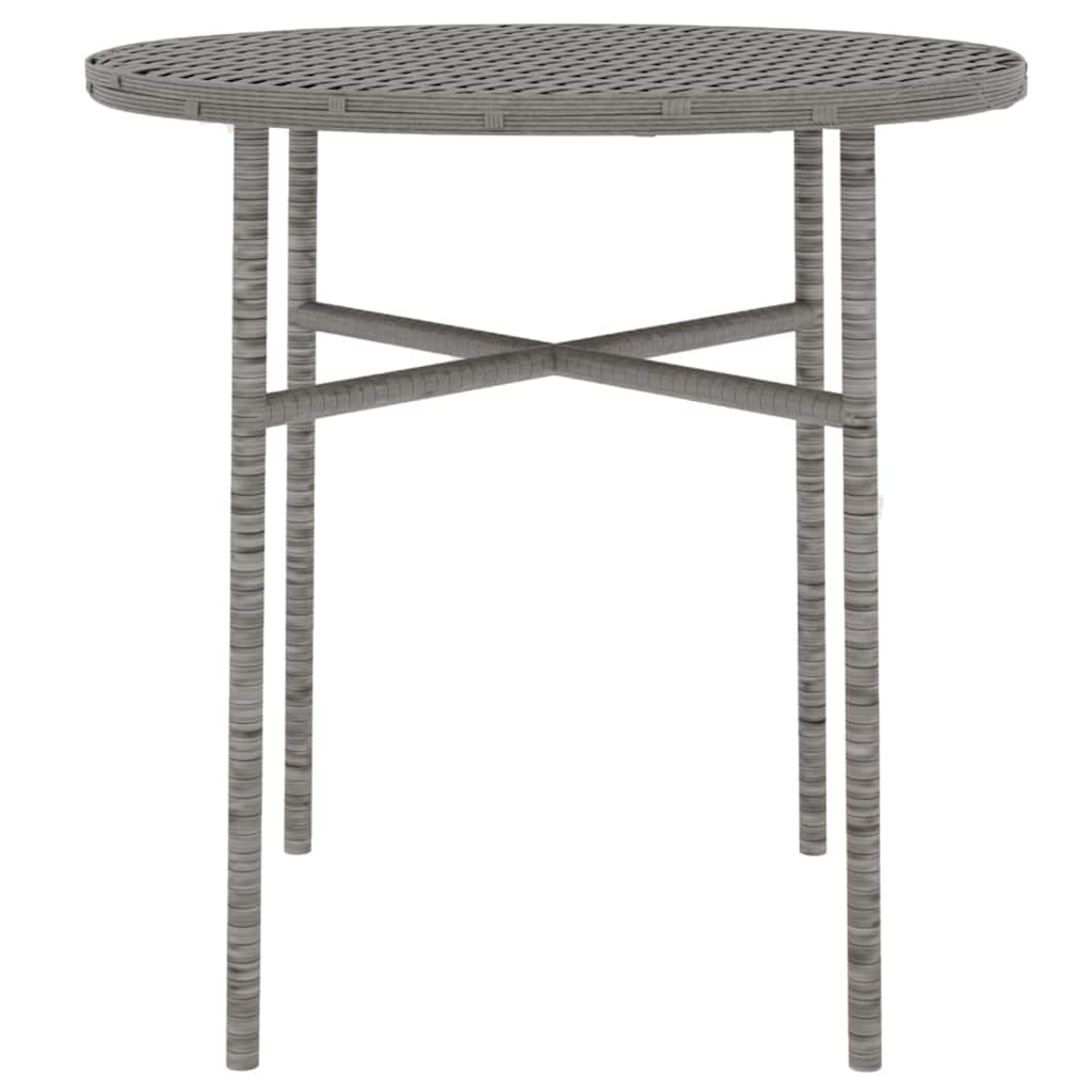 vidaXL 3 Piece Garden Dining Set Poly Rattan Grey 6