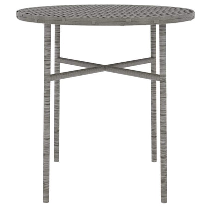 vidaXL 3 Piece Garden Dining Set Poly Rattan Grey 6