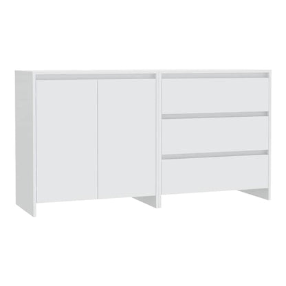 2 Piece Sideboard Engineered Wood White