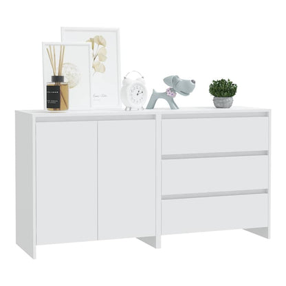 2 Piece Sideboard Engineered Wood White