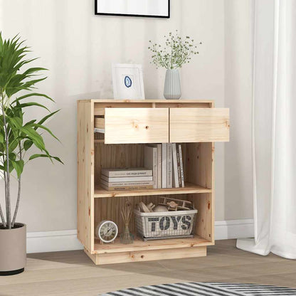 vidaXL Console Cabinet | Natural wood | Solid pine wood | Medium 3