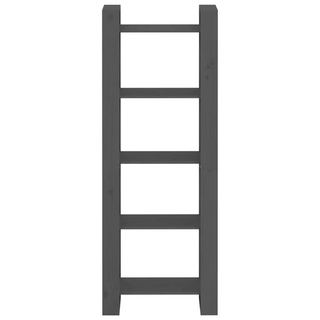 vidaXL Book Cabinet | Grey | Solid Pine Wood | Medium | Book Cabinet 3